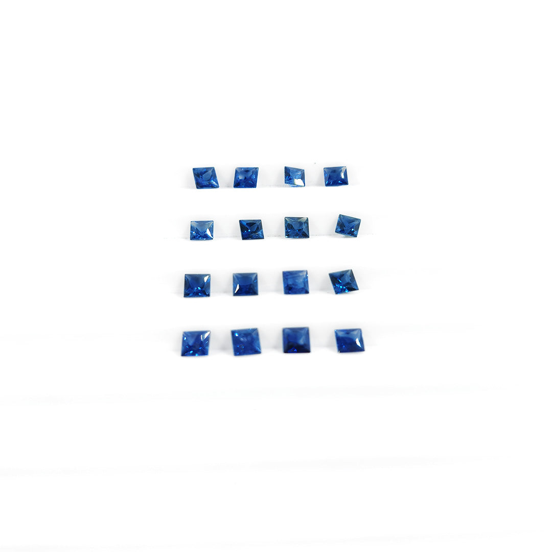 Natural Blue Sapphire Calibrated Square | 3mm & 3.5mm