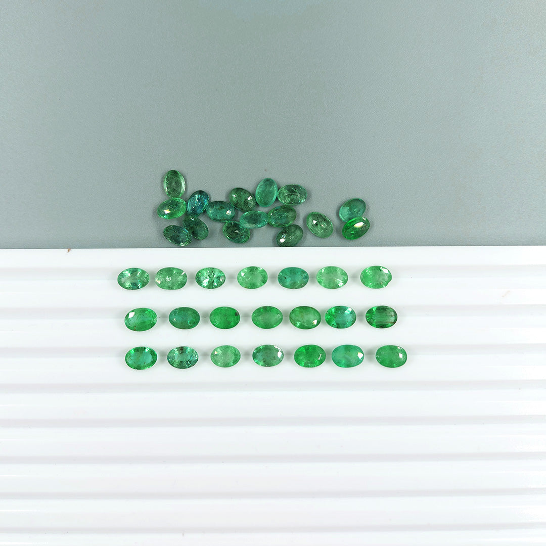 Natural Zambian Emerald Calibrated Ovals 5x7mm