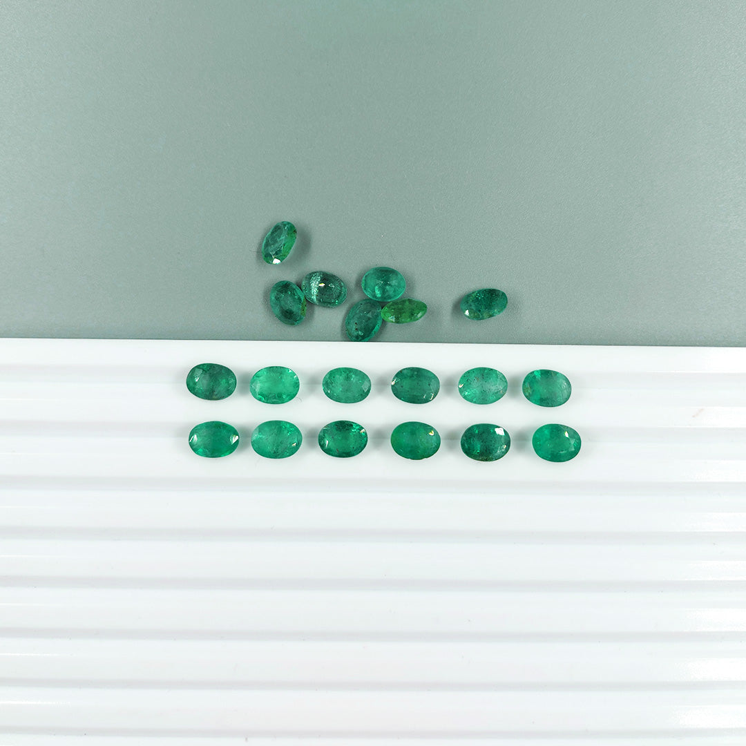 Natural Zambian Emerald Calibrated Ovals 6x8mm