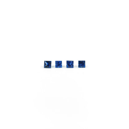 Natural Blue Sapphire Calibrated Square | 4mm