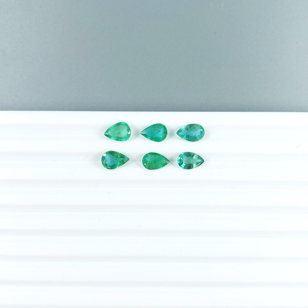 Natural Zambian Emerald 6x9mm Calibrated Pears