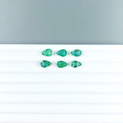 Natural Zambian Emerald 6x9mm Calibrated Pears