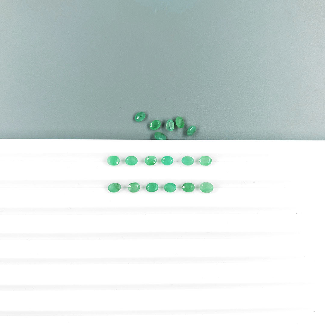 Natural Emerald Calibrated Ovals | 3x4mm & 5x4mm