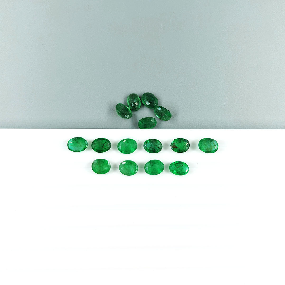 Natural Zambian Emerald Calibrated Ovals | 5x7mm & 6x8mm