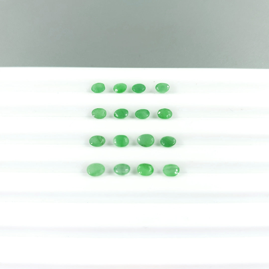 Natural Emerald Calibrated Ovals | 3x4mm & 5x4mm