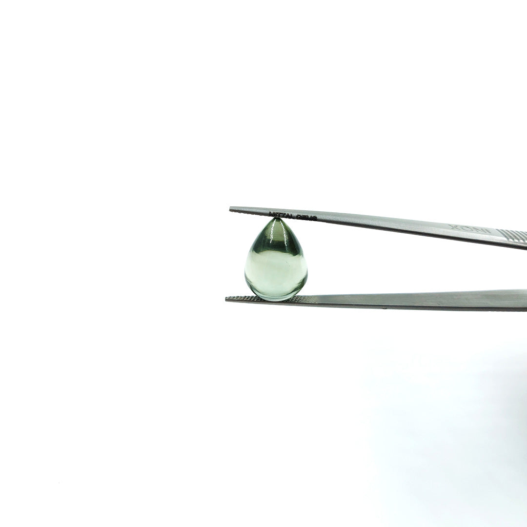 Natural Green Amethyst Plain Drops Matching Pair