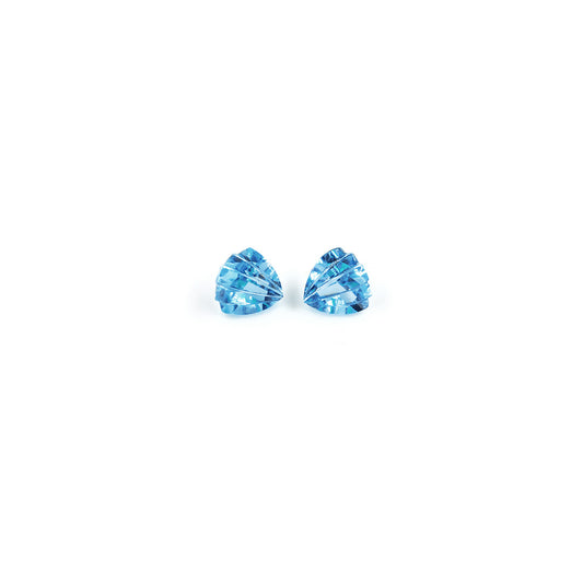 Natural Blue Topaz Concave Cut Fancy Shape, 12mm