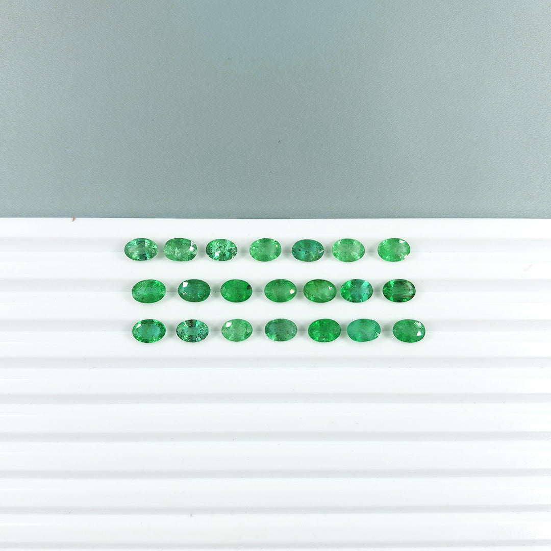 Natural Zambian Emerald Calibrated Ovals 5x7mm