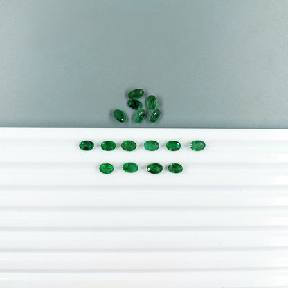 Natural Zambian Emerald Calibrated Ovals | 3x5mm & 6x4mm