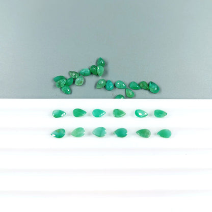 Natural Emerald Calibrated Pears | 3x5mm & 4x6mm