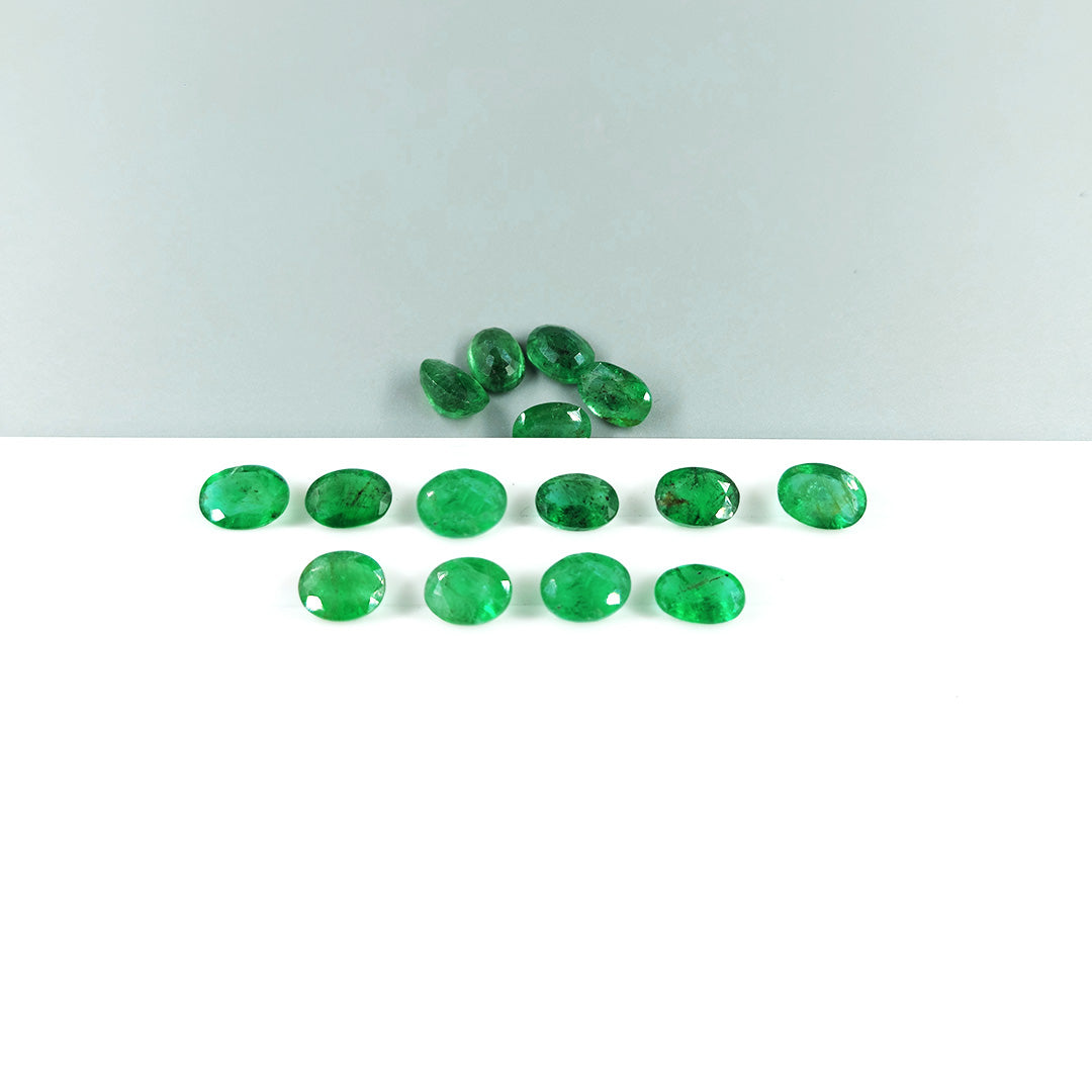 Natural Zambian Emerald Calibrated Ovals | 5x7mm & 6x8mm