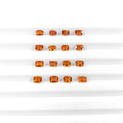 Natural Orange Sapphire Calibrated Octagons 3x4mm