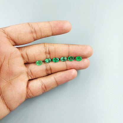 Natural Zambian Emerald Calibrated Ovals 5x7mm