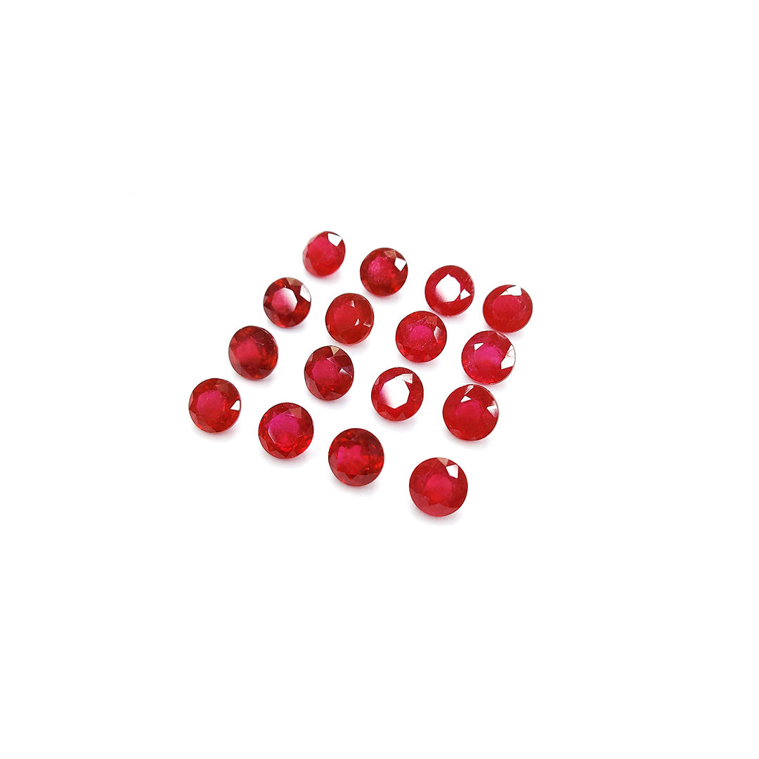 Natural Bangkok Ruby Calibrated Rounds | 6mm & 7mm