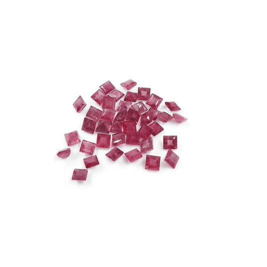 Natural Bangkok Ruby Calibrated Squares | 4mm & 5mm