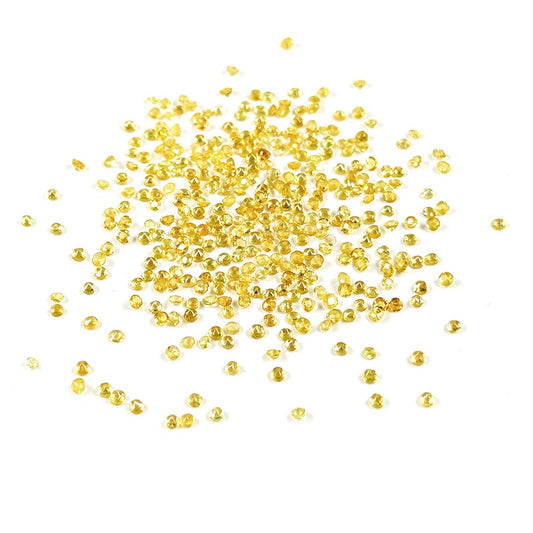 Natural Nigerian Untreated Yellow Sapphire Calibrated Rounds 2mm