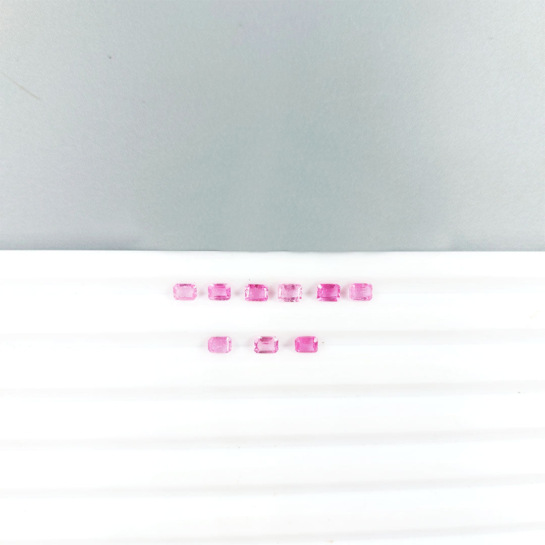 Natural Mozambique Hot Pink Sapphire Calibrated Octagon | 3x4mm & 4x5mm