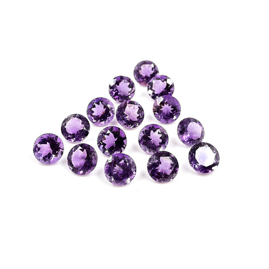 Natural Amethyst Calibrated Rounds | 12mm & 13mm