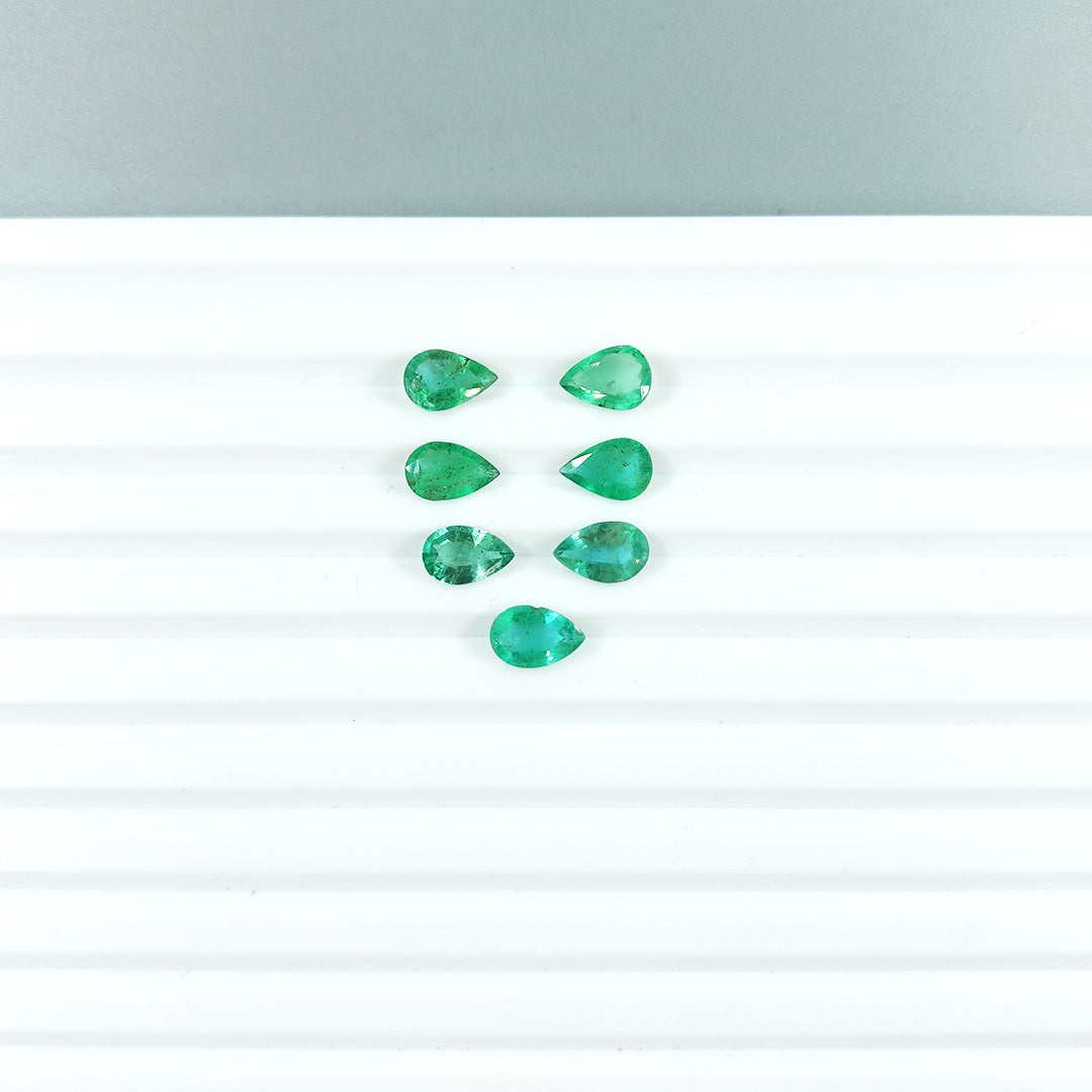 Natural Zambian Emerald 6x9mm Calibrated Pears