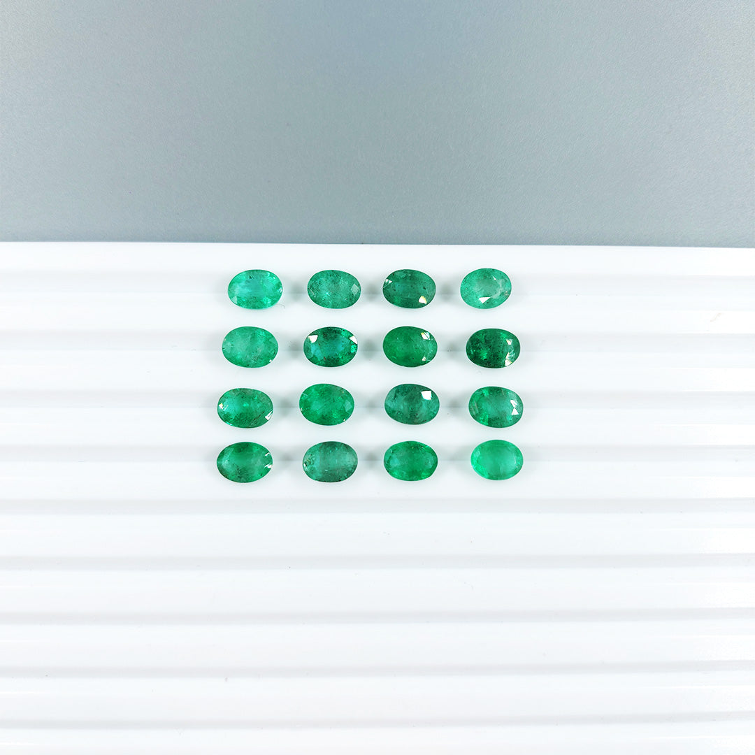 Natural Zambian Emerald Calibrated Ovals 6x8mm