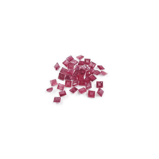 Natural Bangkok Ruby Calibrated Squares | 4mm & 5mm