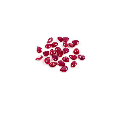 Natural Bangkok Ruby Calibrated Pears | 7x9mm & 8x10mm