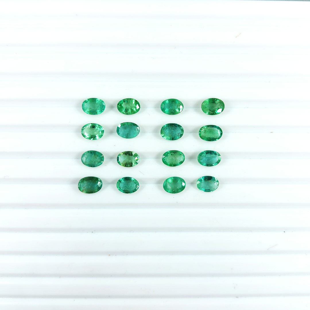 Natural Zambian Emerald Calibrated Ovals 7x5mm