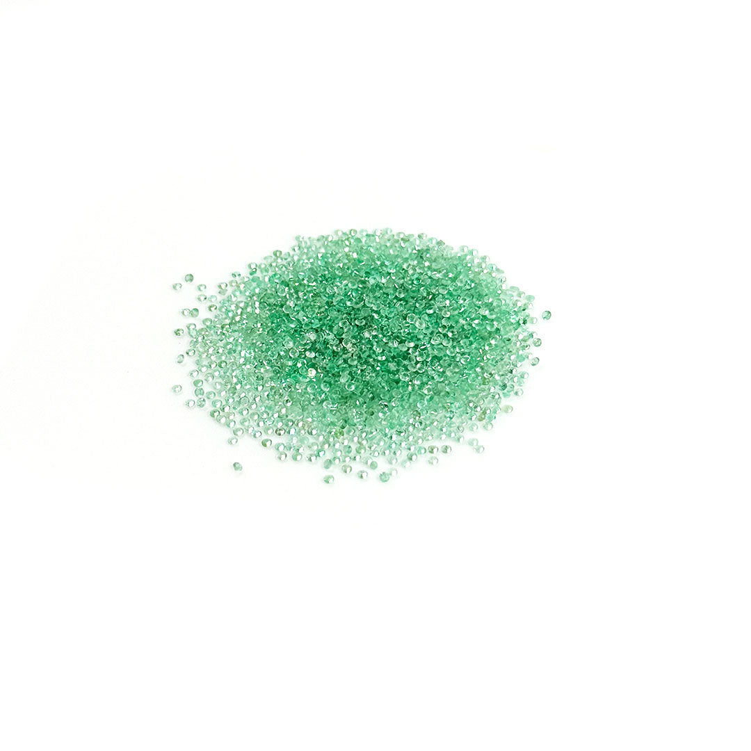 Natural Zambian Emerald Calibrated Rounds | 1mm & 1.5mm