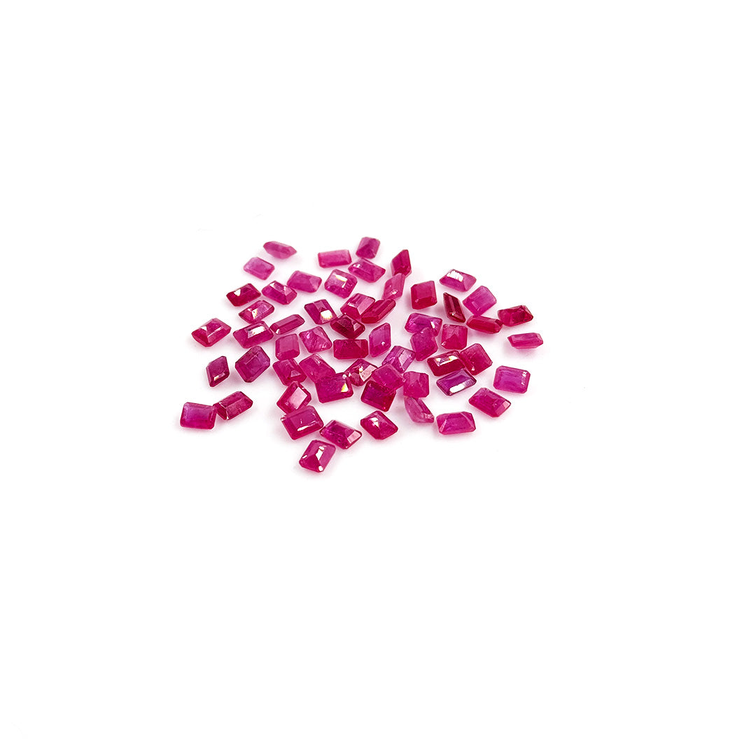 Natural Mozambique Ruby Calibrated Octagons | 3x4mm & 4x5mm