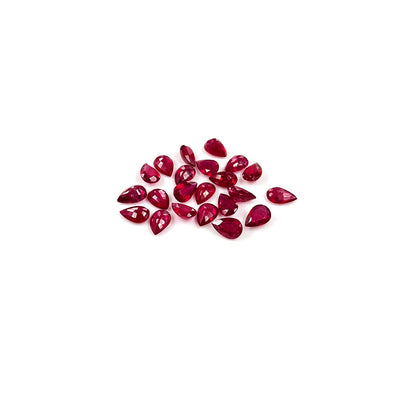 Natural Bangkok Ruby Calibrated Pears | 4x7mm & 5x8mm