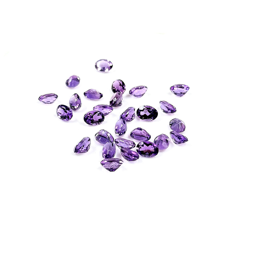 Natural Amethyst Calibrated Ovals | 7x5mm & 6x8mm