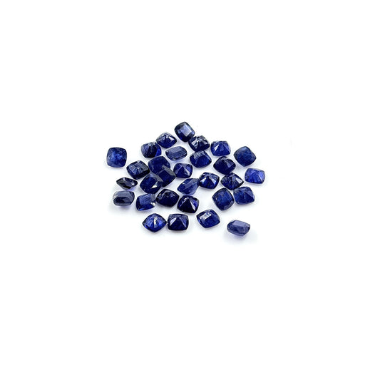 Natural  Bangkok Blue Sapphire Calibrated Cushion| 5mm & 6mm