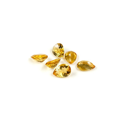 Natural Citrine Calibrated Pears 10x14mm