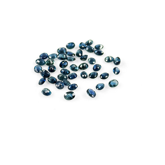 Natural  Bangkok Untreated Teal Sapphire Calibrated Ovals | 3x4mm & 4x5mm