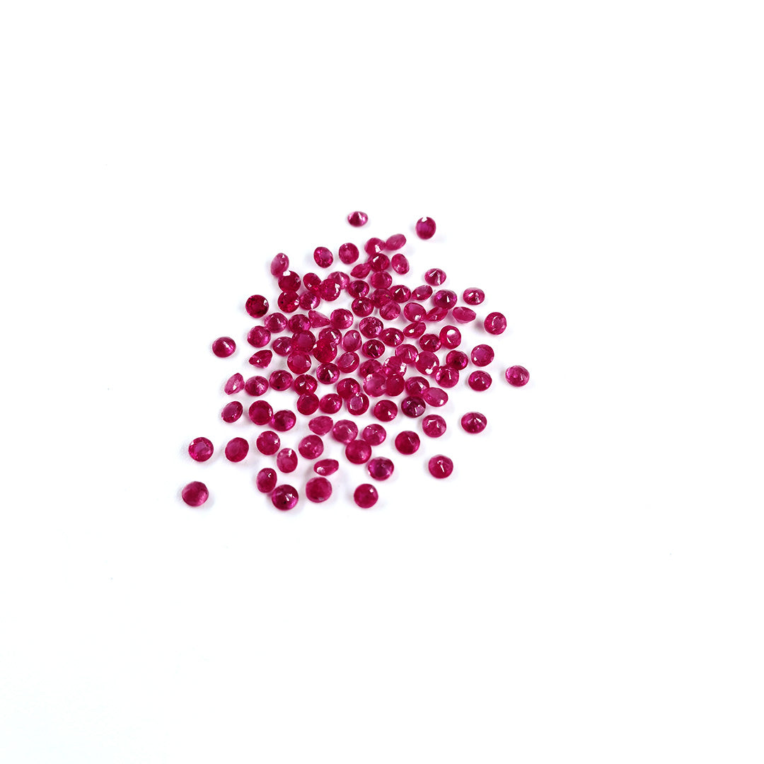 Natural Mozambique Ruby Calibrated Rounds | 2mm & 3mm