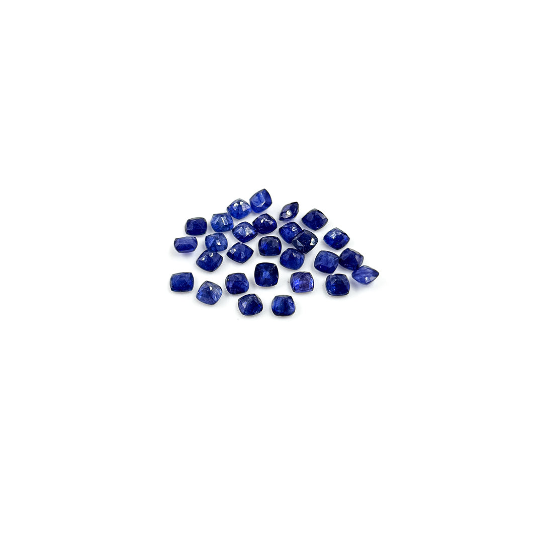 Natural  Bangkok Blue Sapphire Calibrated Cushion | 3mm & 4mm