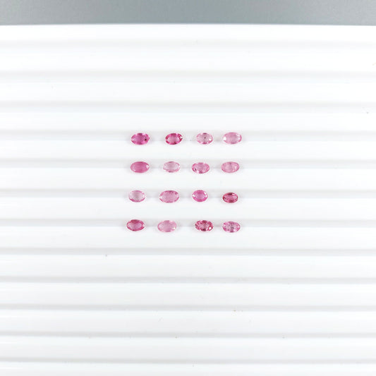 Natural Mozambique Pink Sapphire Calibrated Oval | 3x5 & 6x4mm