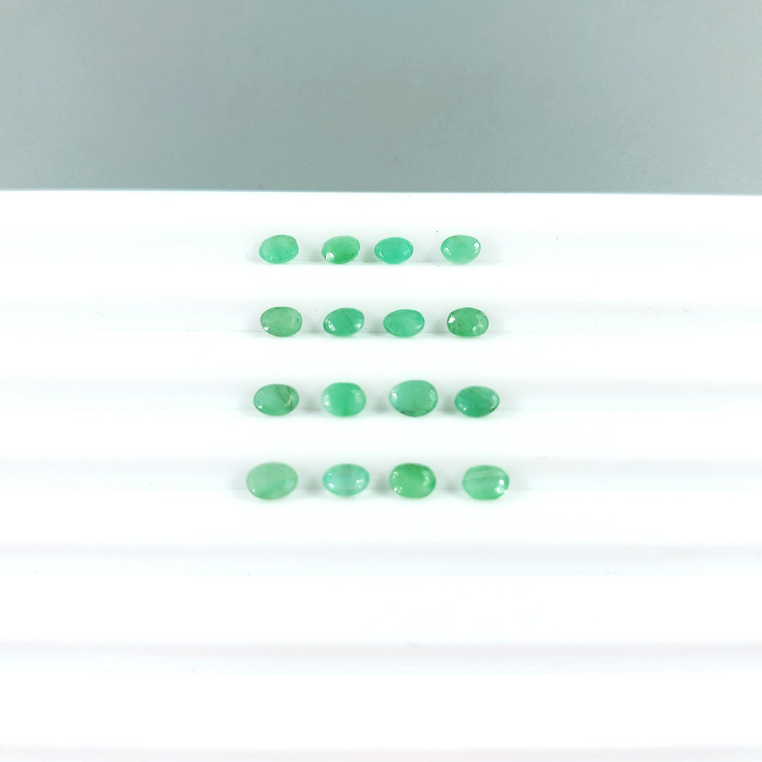 Natural Emerald Calibrated Ovals | 3x4mm & 5x4mm