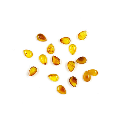 Natural Amber Calibrated Pears | 7x9mm & 8x10mm