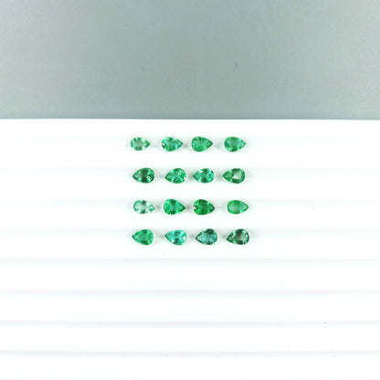 Natural Zambian Emerald Calibrated Pears | 3x5mm & 4x6mm