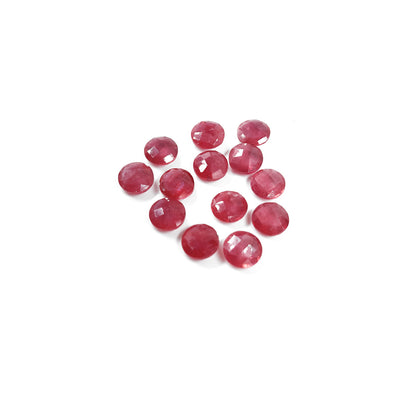 Natural Bangkok Ruby Calibrated Rosecut Briolette Rounds | 7mm & 8mm