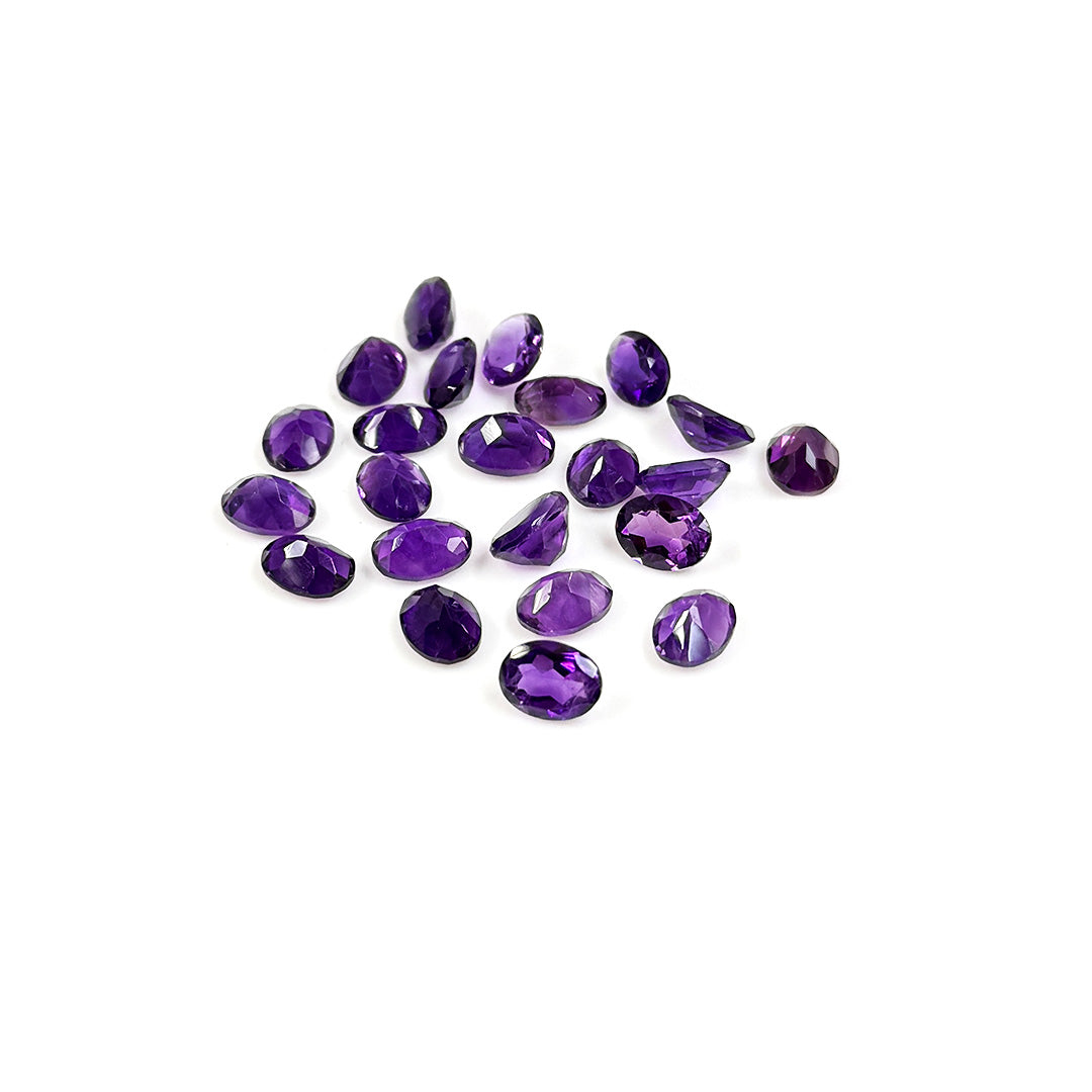 Natural Amethyst Calibrated Ovals | 7x5mm & 6x8mm