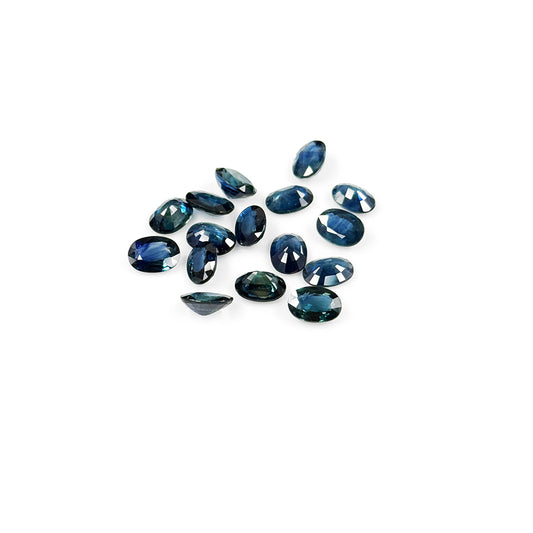 Natural  Bangkok Untreated Teal Sapphire Calibrated Ovals | 5x7mm & 6x8mm