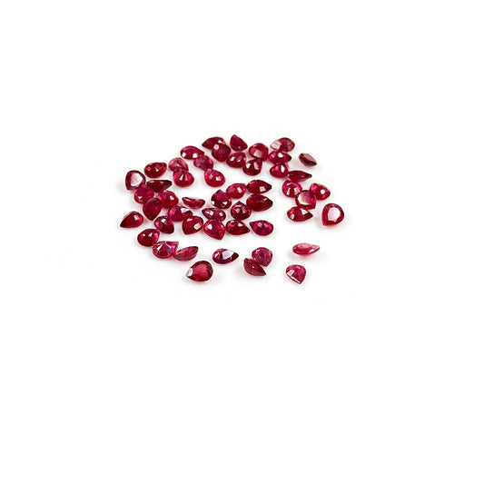 Natural Bangkok Ruby Calibrated Pears | 4x5mm & 5x6mm