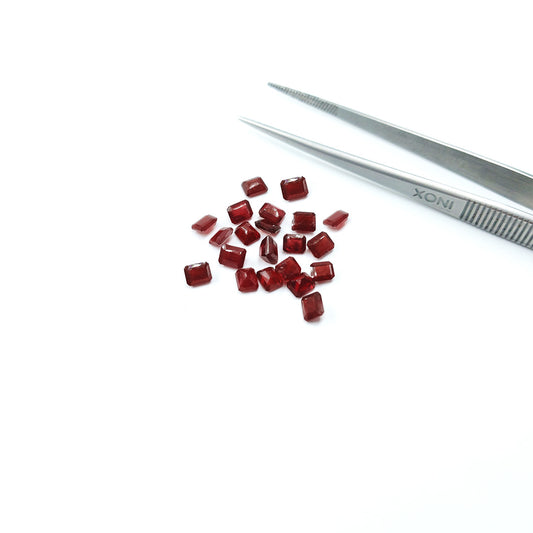 Natural Bangkok Ruby Calibrated Octagons | 3x4mm & 4x5mm