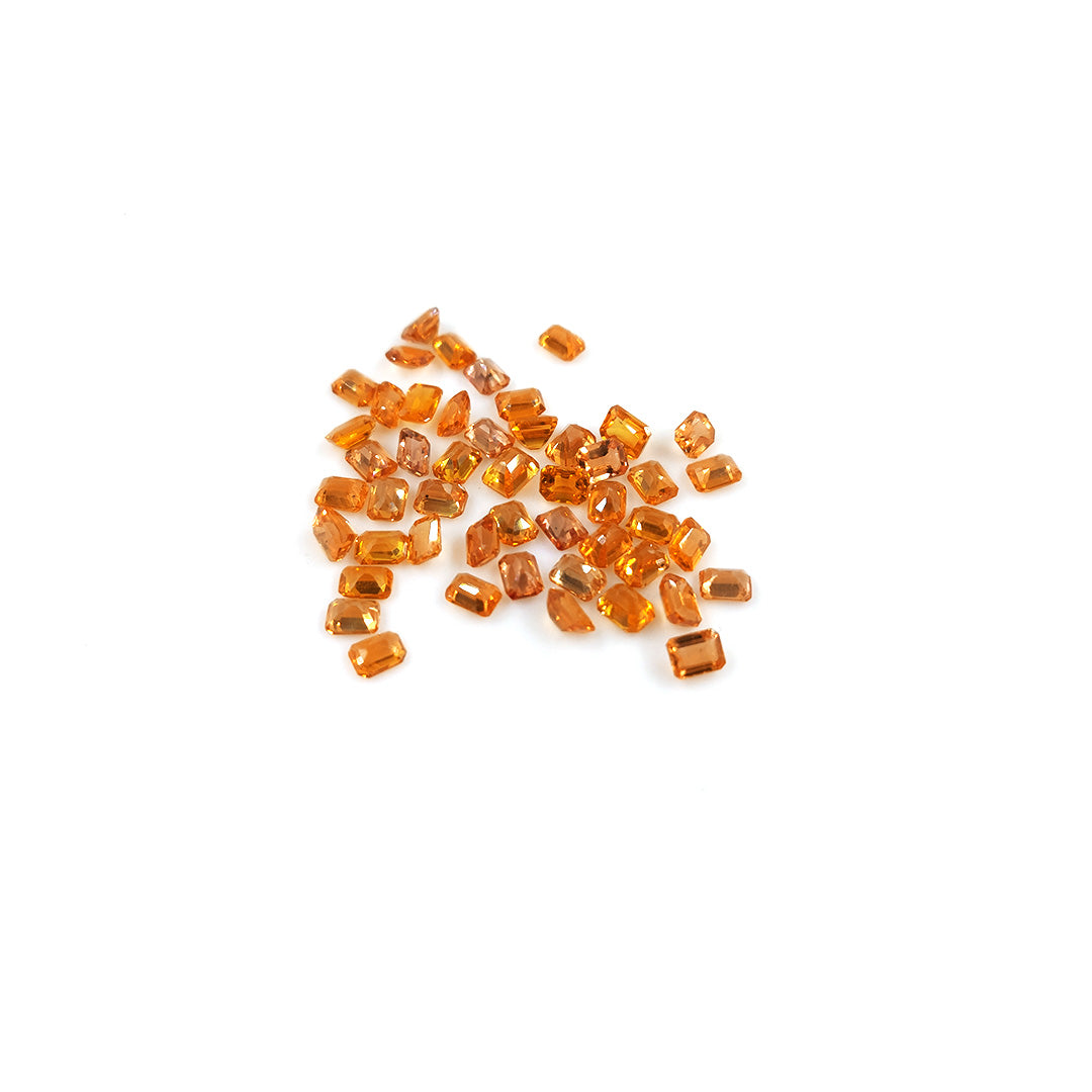 Natural Orange Sapphire Calibrated Octagons 3x4mm