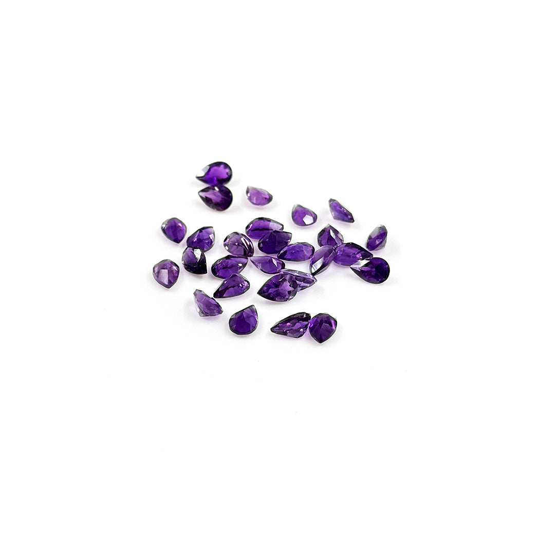 Natural Amethyst Calibrated Pears| 3x5mm & 6x4mm