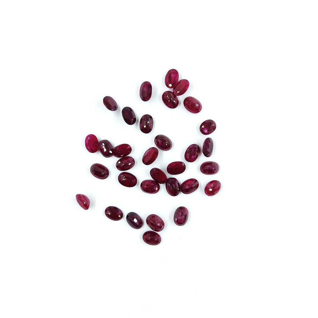 Natural African Ruby Calibrated Ovals 5x7mm