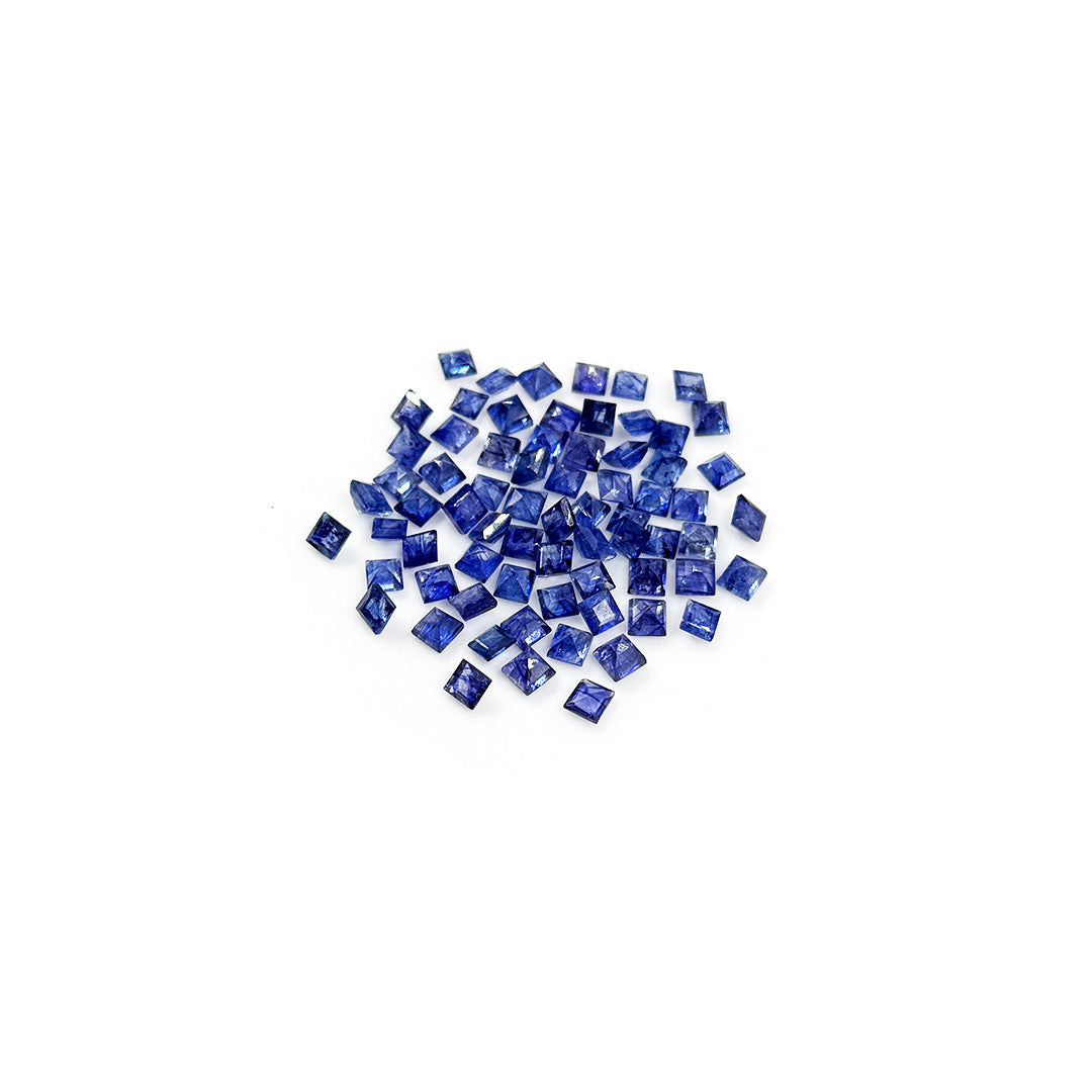 Natural  Bangkok Blue Sapphire Calibrated Squares 3.5mm