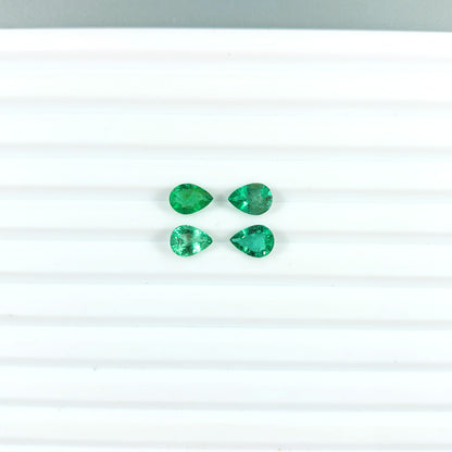 Natural Zambian Emerald Calibrated Pears | 5x7mm &6x8mm